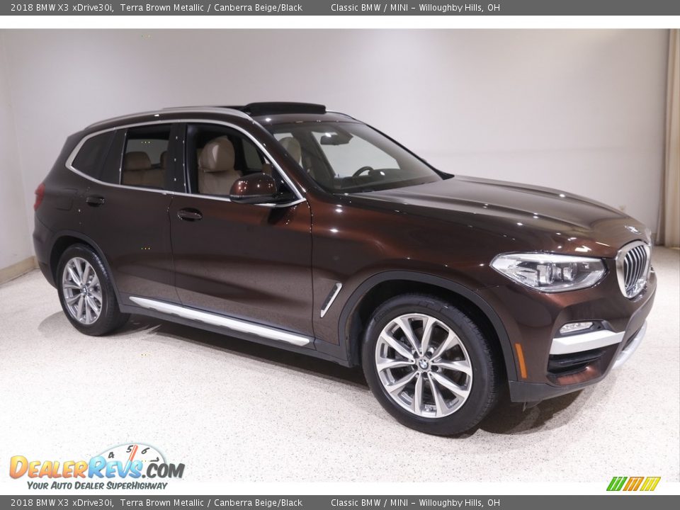 2018 BMW X3 xDrive30i Terra Brown Metallic / Canberra Beige/Black Photo #1