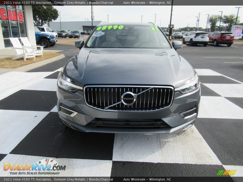 2021 Volvo XC60 T5 Inscription Osmium Grey Metallic / Blonde/Charcoal Photo #2