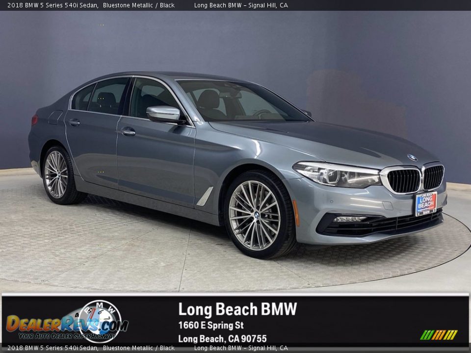 2018 BMW 5 Series 540i Sedan Bluestone Metallic / Black Photo #1