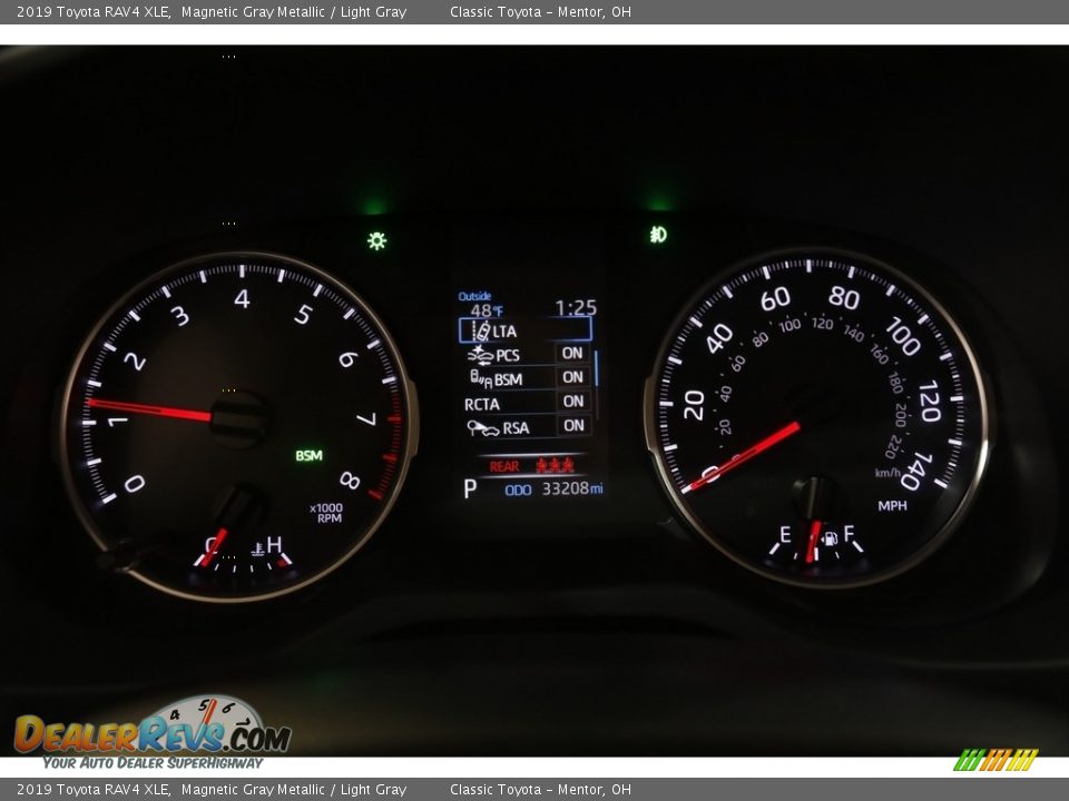 2019 Toyota RAV4 XLE Magnetic Gray Metallic / Light Gray Photo #8