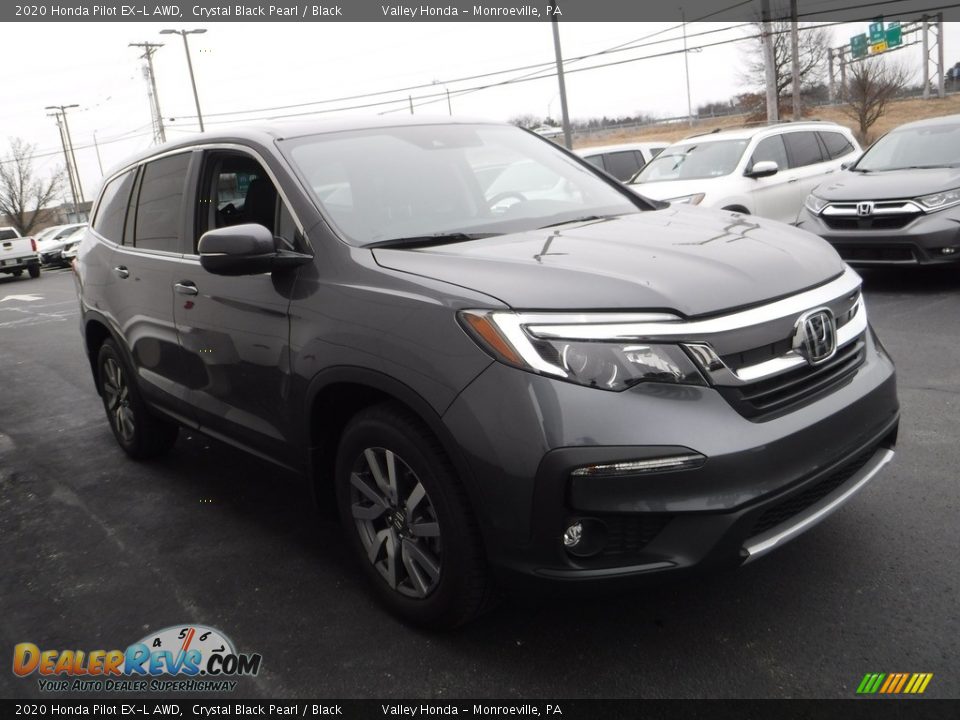 2020 Honda Pilot EX-L AWD Crystal Black Pearl / Black Photo #6