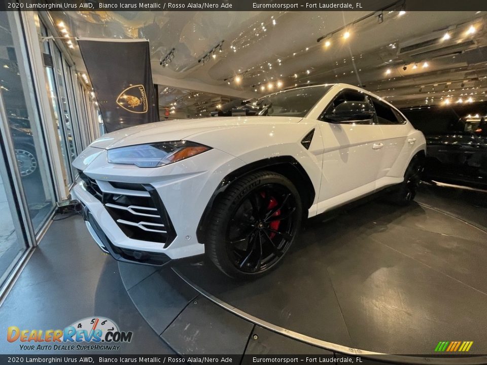 2020 Lamborghini Urus AWD Bianco Icarus Metallic / Rosso Alala/Nero Ade Photo #1