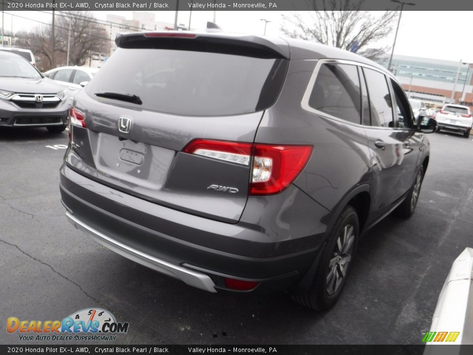2020 Honda Pilot EX-L AWD Crystal Black Pearl / Black Photo #7