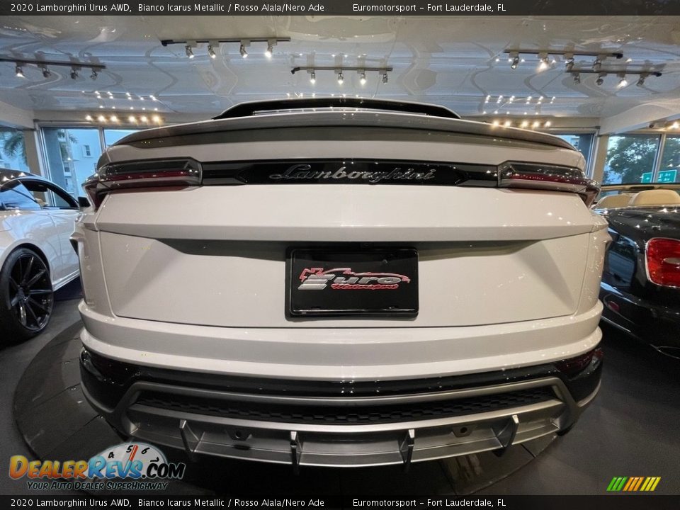2020 Lamborghini Urus AWD Bianco Icarus Metallic / Rosso Alala/Nero Ade Photo #8