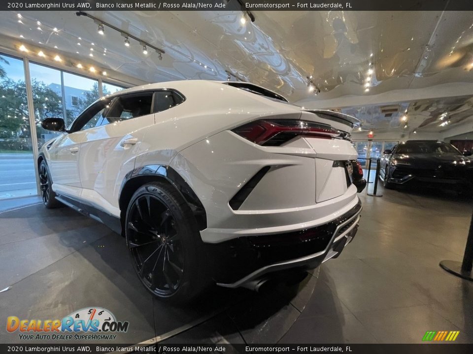 2020 Lamborghini Urus AWD Bianco Icarus Metallic / Rosso Alala/Nero Ade Photo #9