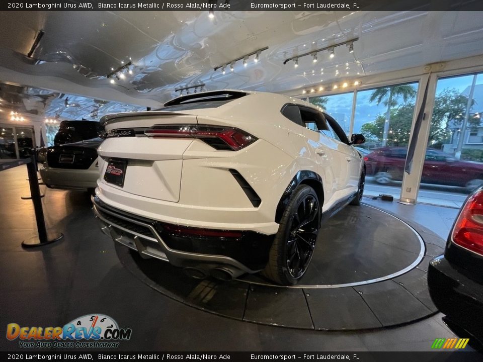 2020 Lamborghini Urus AWD Bianco Icarus Metallic / Rosso Alala/Nero Ade Photo #10