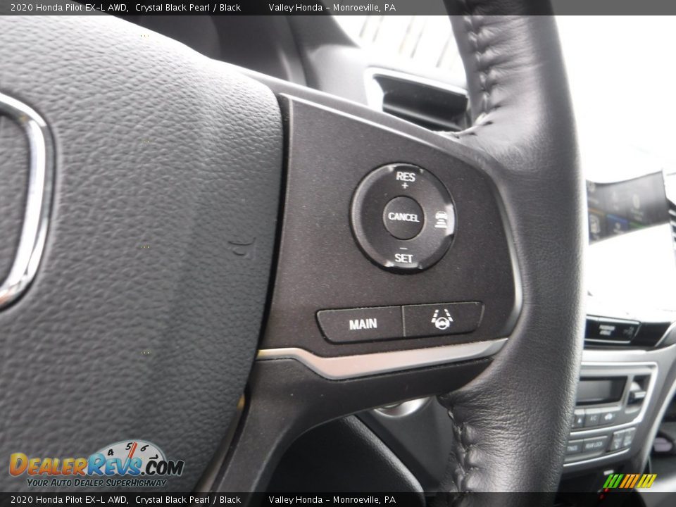 2020 Honda Pilot EX-L AWD Crystal Black Pearl / Black Photo #27