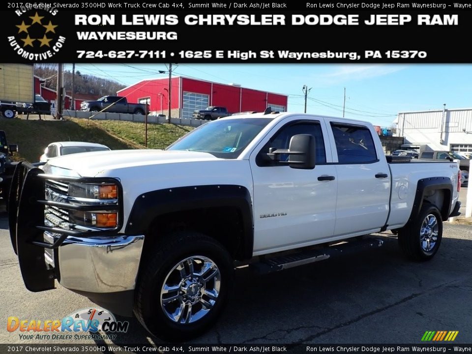 2017 Chevrolet Silverado 3500HD Work Truck Crew Cab 4x4 Summit White / Dark Ash/Jet Black Photo #1