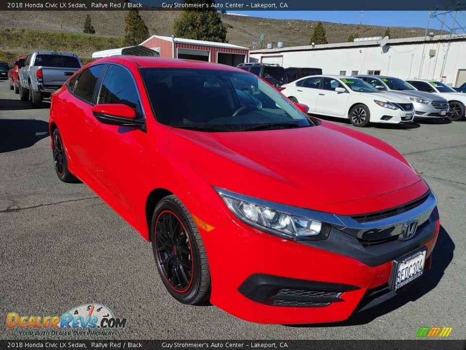 2018 Honda Civic LX Sedan Rallye Red / Black Photo #1