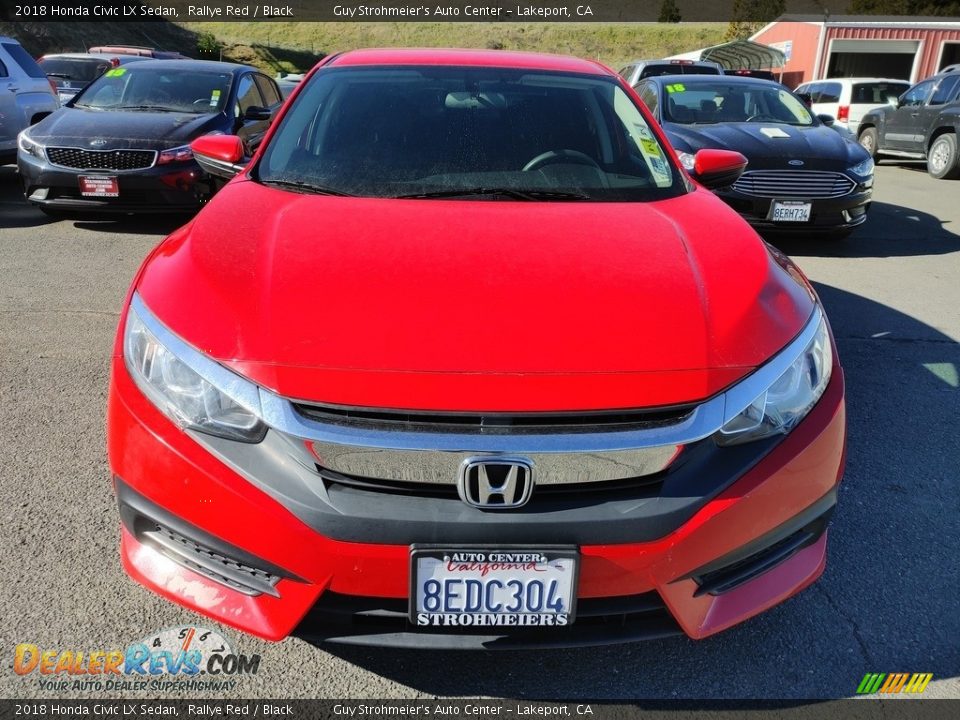 2018 Honda Civic LX Sedan Rallye Red / Black Photo #2