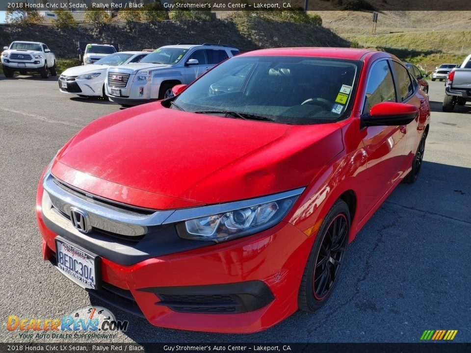 2018 Honda Civic LX Sedan Rallye Red / Black Photo #3