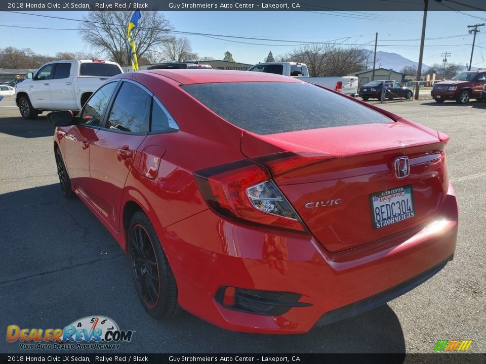 2018 Honda Civic LX Sedan Rallye Red / Black Photo #8