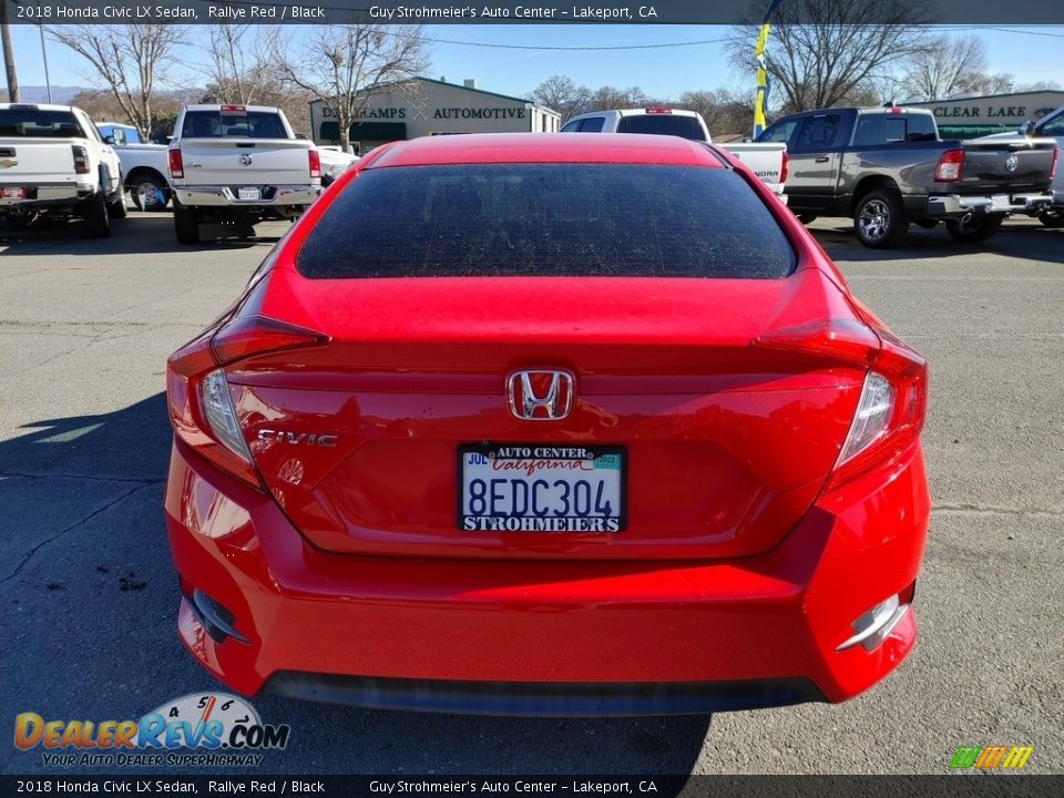 2018 Honda Civic LX Sedan Rallye Red / Black Photo #9