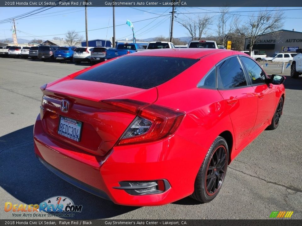 2018 Honda Civic LX Sedan Rallye Red / Black Photo #10