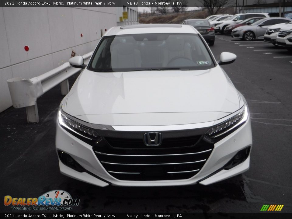 2021 Honda Accord EX-L Hybrid Platinum White Pearl / Ivory Photo #6