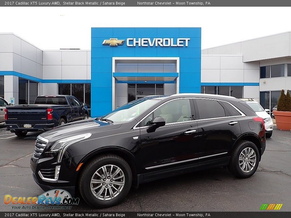 2017 Cadillac XT5 Luxury AWD Stellar Black Metallic / Sahara Beige Photo #1