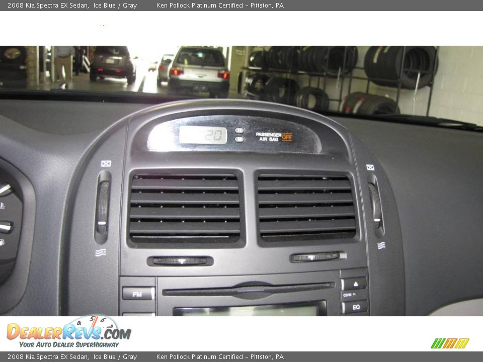 2008 Kia Spectra EX Sedan Ice Blue / Gray Photo #5