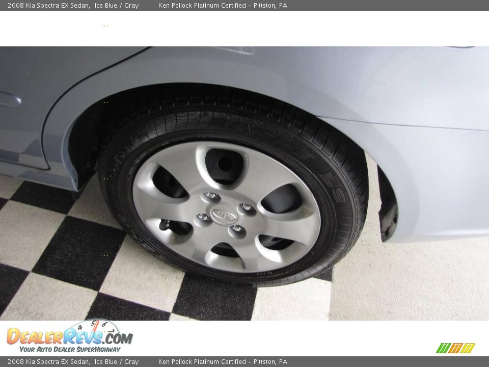 2008 Kia Spectra EX Sedan Ice Blue / Gray Photo #6
