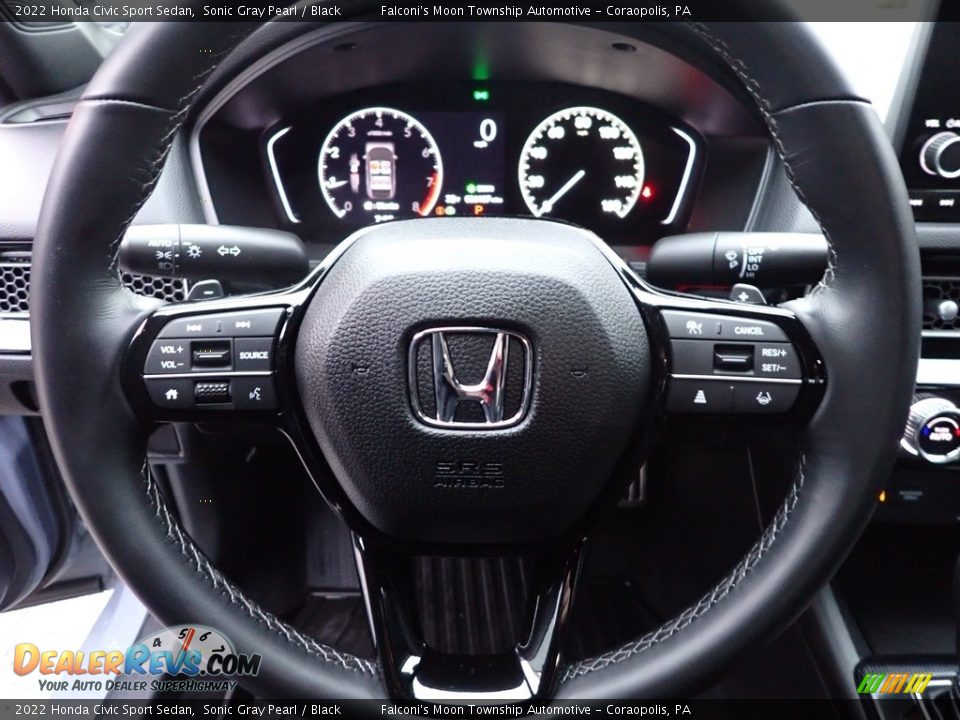 2022 Honda Civic Sport Sedan Sonic Gray Pearl / Black Photo #21