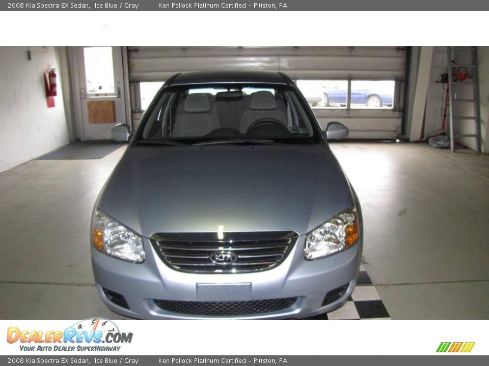 2008 Kia Spectra EX Sedan Ice Blue / Gray Photo #8