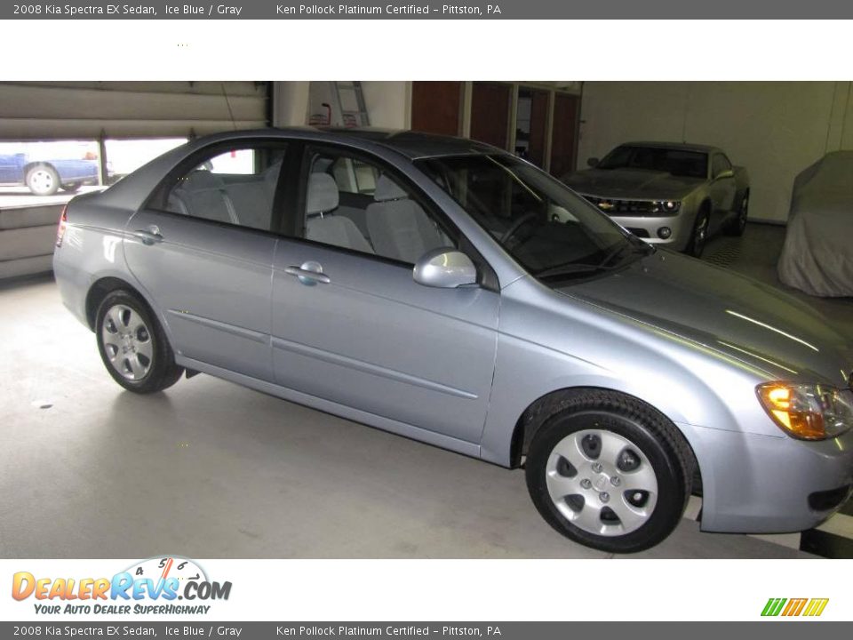 2008 Kia Spectra EX Sedan Ice Blue / Gray Photo #9