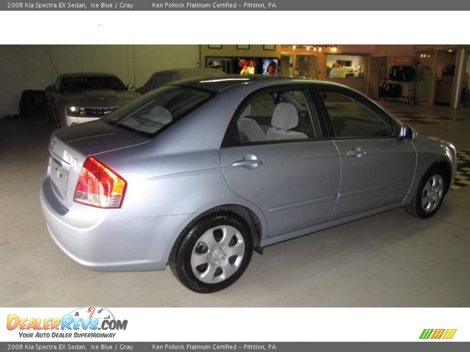 2008 Kia Spectra EX Sedan Ice Blue / Gray Photo #10