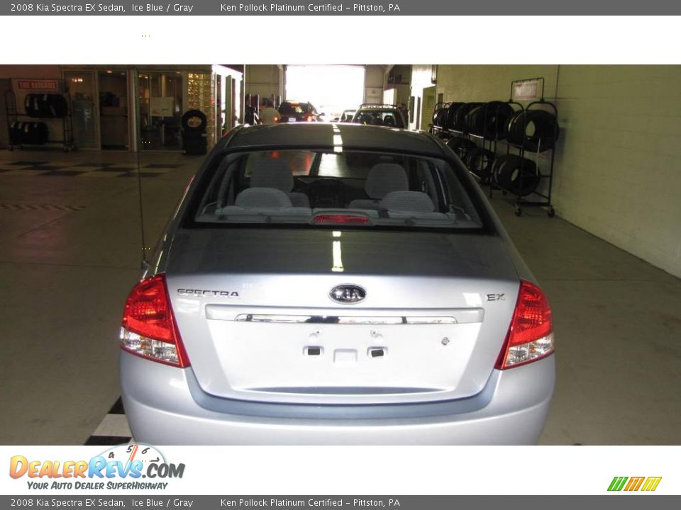 2008 Kia Spectra EX Sedan Ice Blue / Gray Photo #11