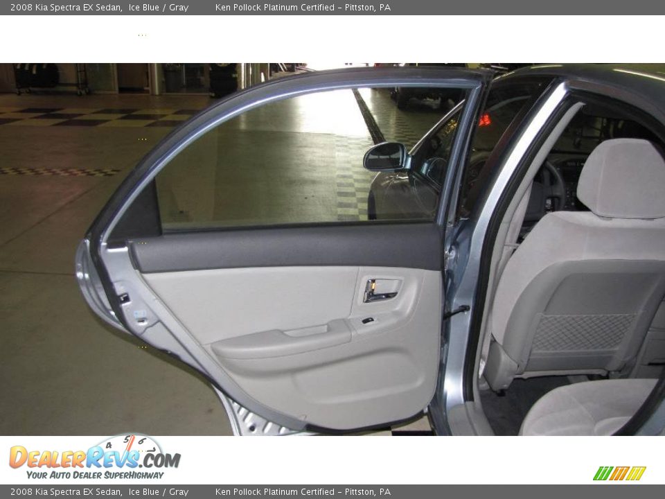 2008 Kia Spectra EX Sedan Ice Blue / Gray Photo #14