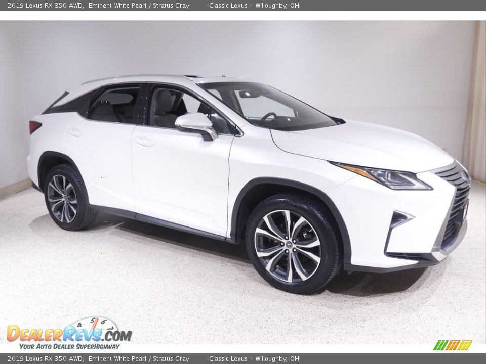 2019 Lexus RX 350 AWD Eminent White Pearl / Stratus Gray Photo #1