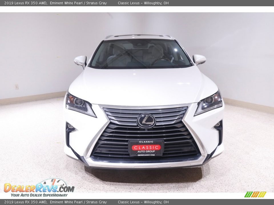 2019 Lexus RX 350 AWD Eminent White Pearl / Stratus Gray Photo #2