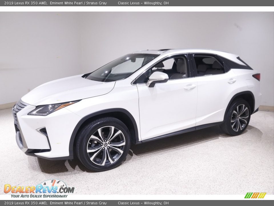 2019 Lexus RX 350 AWD Eminent White Pearl / Stratus Gray Photo #3