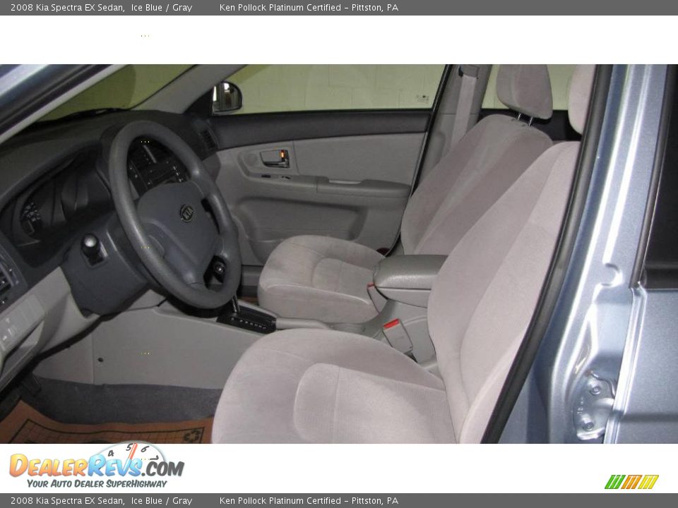 2008 Kia Spectra EX Sedan Ice Blue / Gray Photo #15