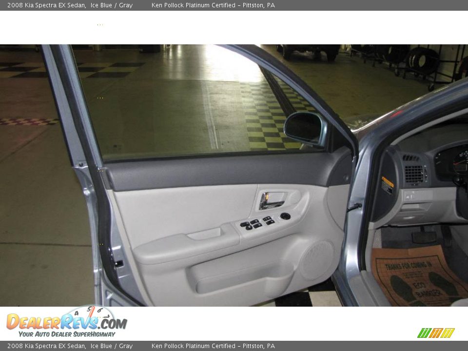 2008 Kia Spectra EX Sedan Ice Blue / Gray Photo #16