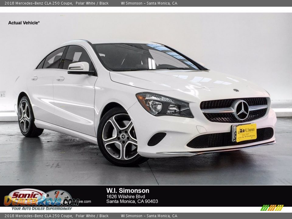 2018 Mercedes-Benz CLA 250 Coupe Polar White / Black Photo #1