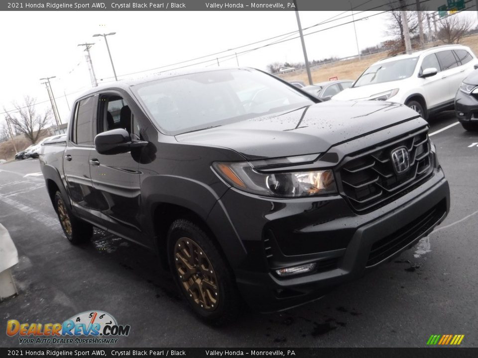 2021 Honda Ridgeline Sport AWD Crystal Black Pearl / Black Photo #7