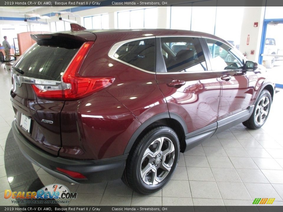 2019 Honda CR-V EX AWD Basque Red Pearl II / Gray Photo #7