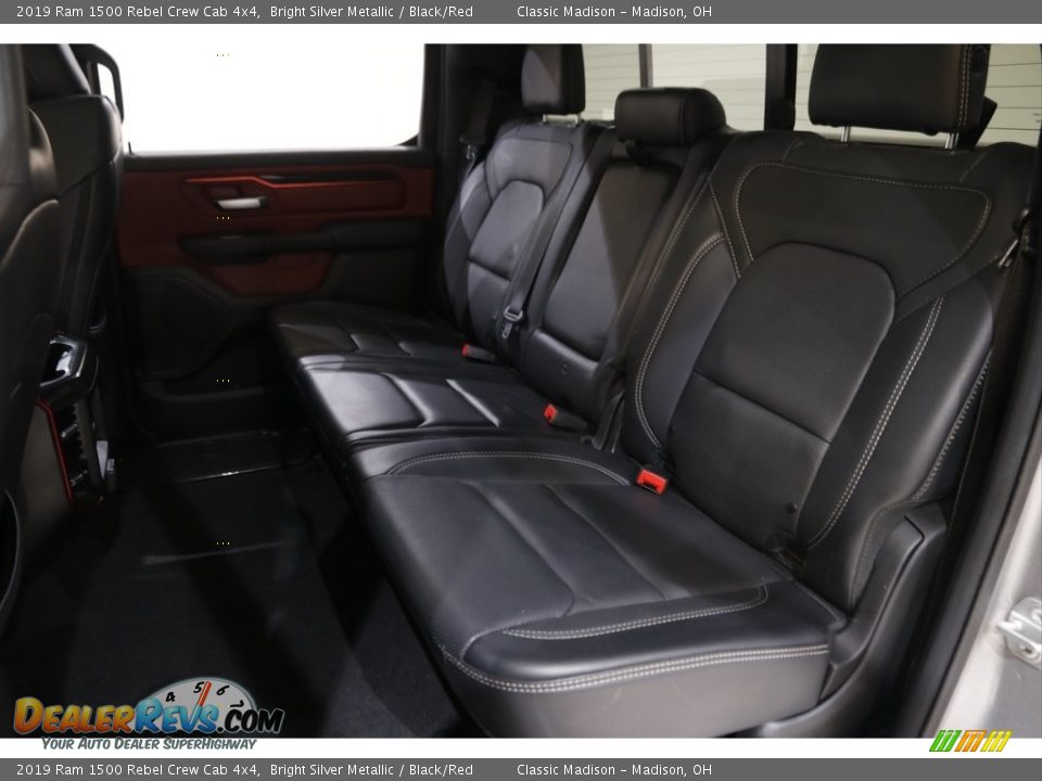 2019 Ram 1500 Rebel Crew Cab 4x4 Bright Silver Metallic / Black/Red Photo #22