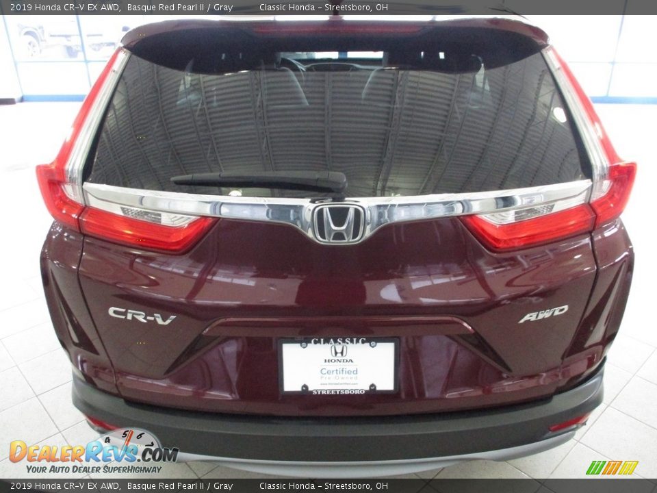 2019 Honda CR-V EX AWD Basque Red Pearl II / Gray Photo #8