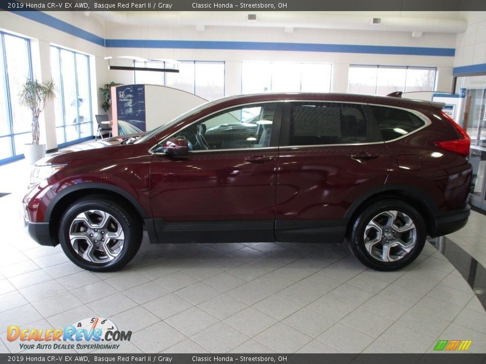2019 Honda CR-V EX AWD Basque Red Pearl II / Gray Photo #10