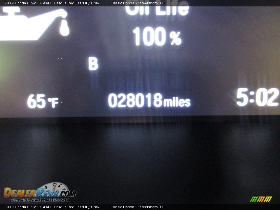 2019 Honda CR-V EX AWD Basque Red Pearl II / Gray Photo #35