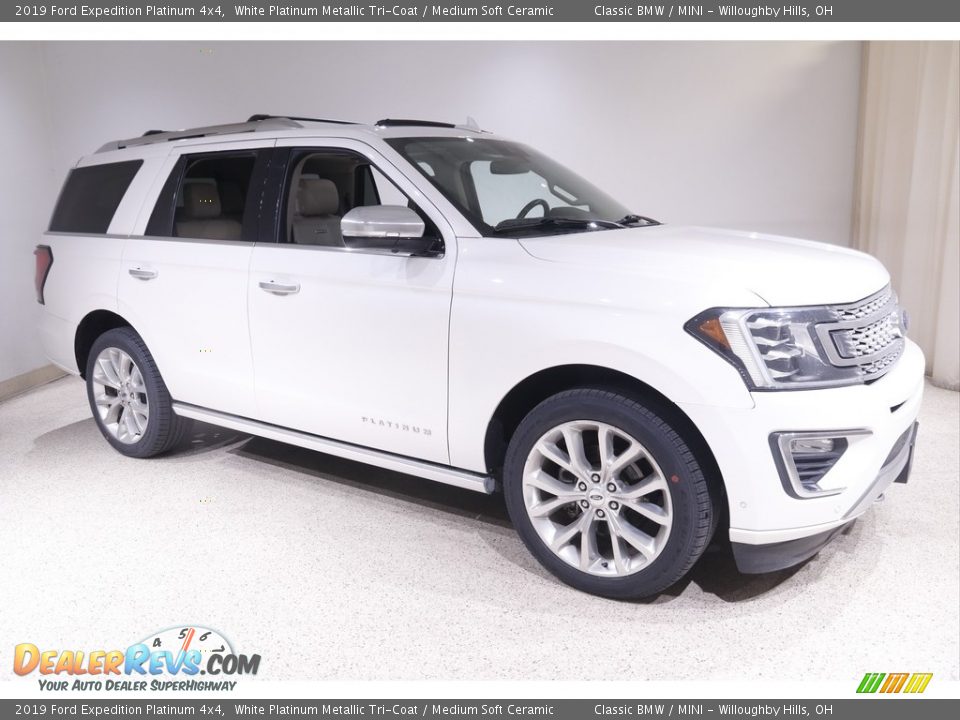 2019 Ford Expedition Platinum 4x4 White Platinum Metallic Tri-Coat / Medium Soft Ceramic Photo #1