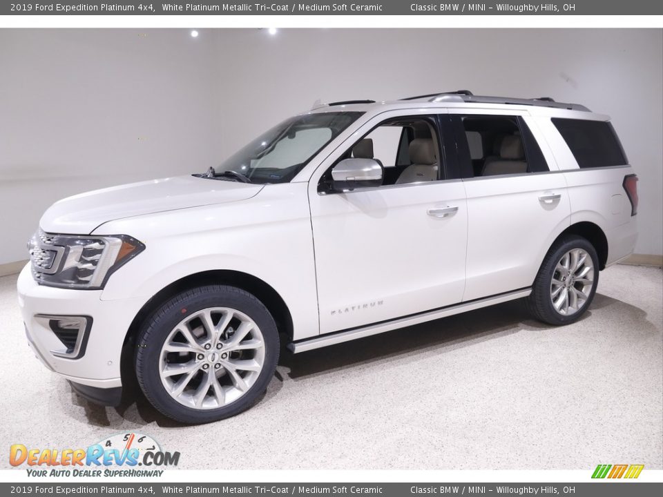 2019 Ford Expedition Platinum 4x4 White Platinum Metallic Tri-Coat / Medium Soft Ceramic Photo #3