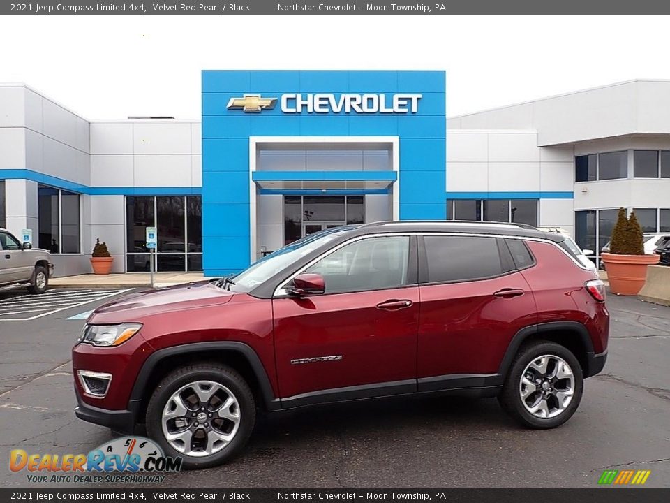 2021 Jeep Compass Limited 4x4 Velvet Red Pearl / Black Photo #1