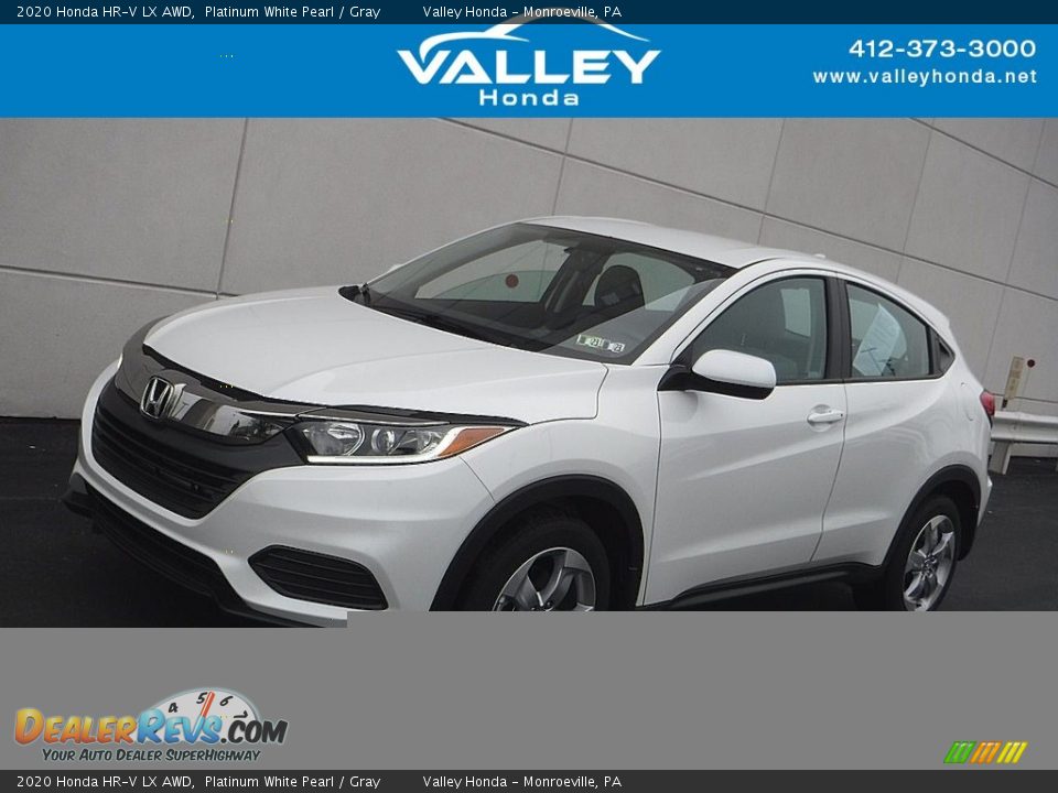 2020 Honda HR-V LX AWD Platinum White Pearl / Gray Photo #1