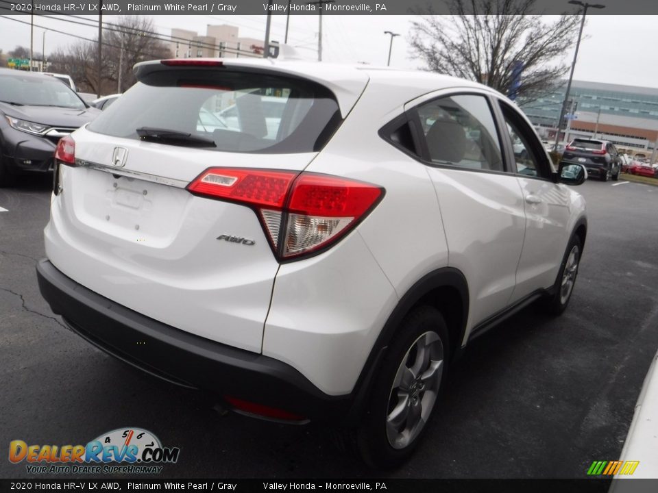 2020 Honda HR-V LX AWD Platinum White Pearl / Gray Photo #6