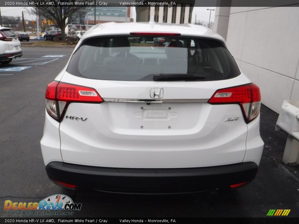 2020 Honda HR-V LX AWD Platinum White Pearl / Gray Photo #7