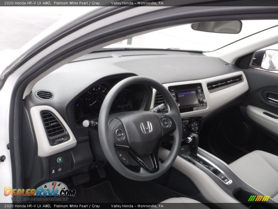 2020 Honda HR-V LX AWD Platinum White Pearl / Gray Photo #10