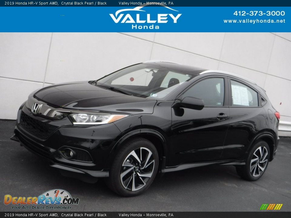 2019 Honda HR-V Sport AWD Crystal Black Pearl / Black Photo #1