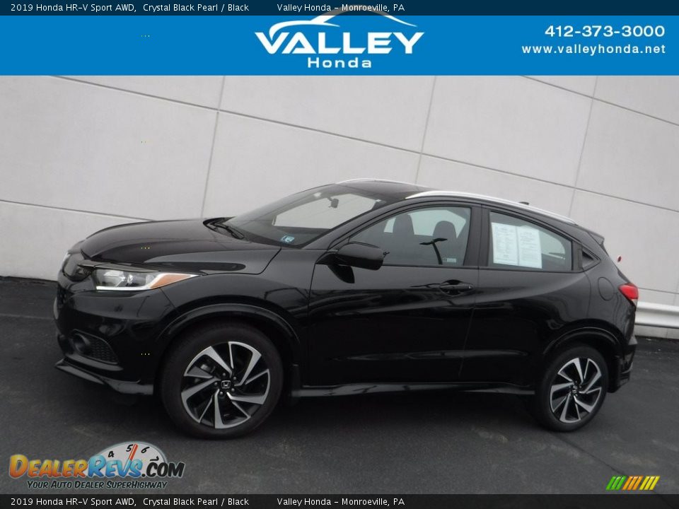 2019 Honda HR-V Sport AWD Crystal Black Pearl / Black Photo #2