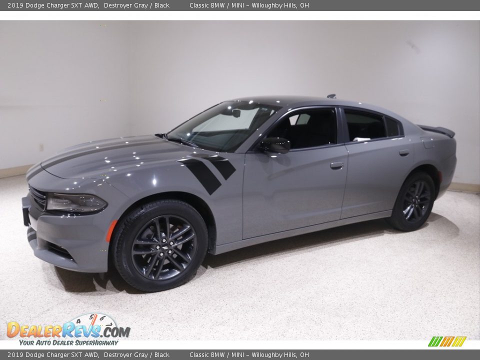 2019 Dodge Charger SXT AWD Destroyer Gray / Black Photo #3